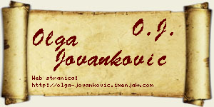 Olga Jovanković vizit kartica